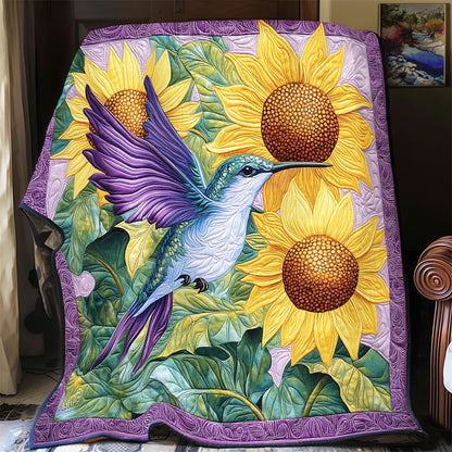 Sunflower Hummingbird WY2111027CL Quilt