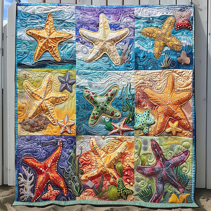 Colorful Summer Starfish WP0409006CL Quilt
