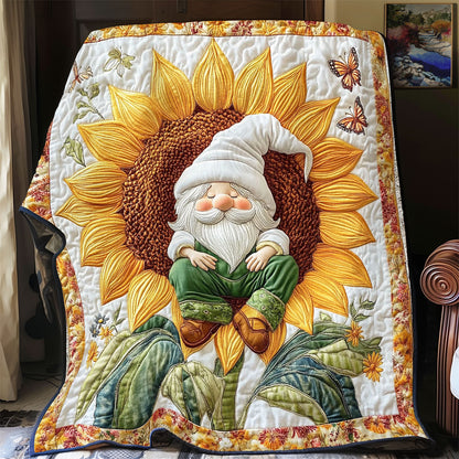 Gnome In Sunflower WY0202025CL Quilt