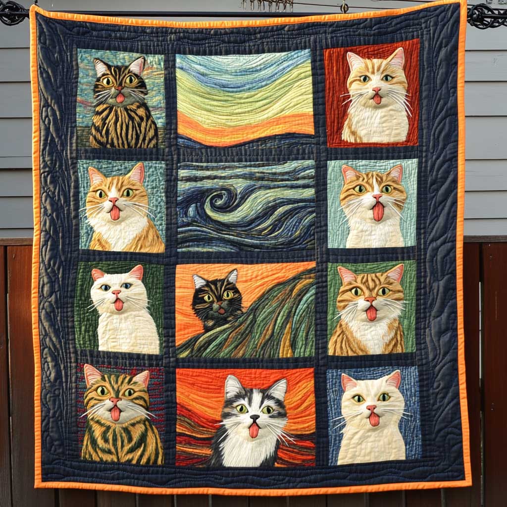 Funny Cat Scream WP1809052CL Quilt