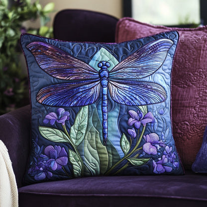 Dragonfly Purple Flower WT2702060CL Quilt Pillow Case