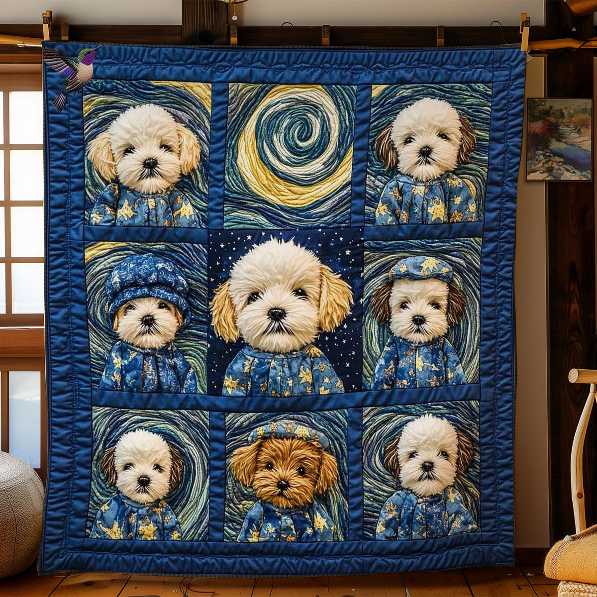 Starry Shih Tzu Dreams WN0811051CL Quilt