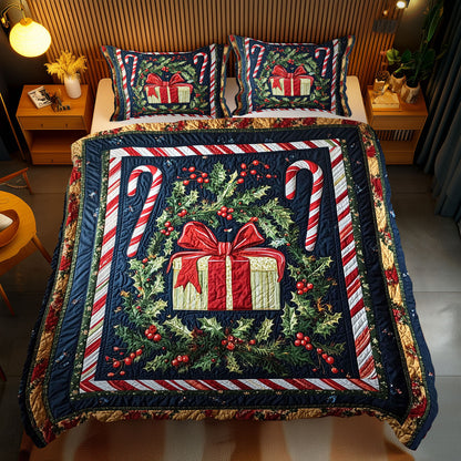 Christmas Candy Cane Gift WJ2210026CL Duvet Cover Set