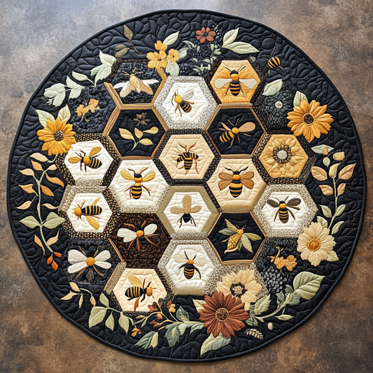 Honeycomb XR1303001CL Quilted Round Mat