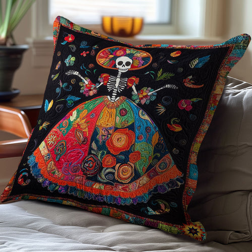 Hippie Dress Skeleton WY2501031CL Quilt Pillow Case