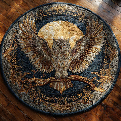Moonlit Owl CW1108007CL Quilted Round Mat