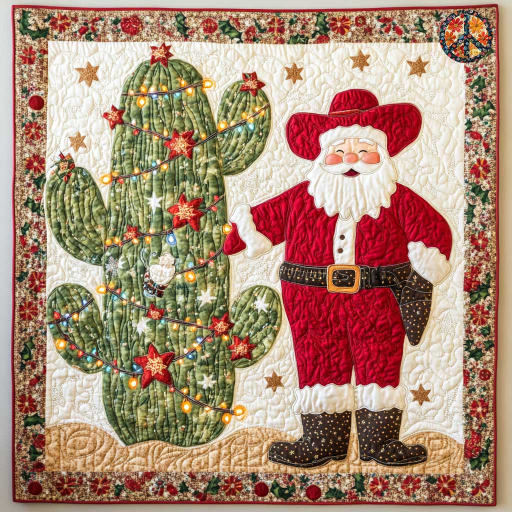 Cactus Christmas Santa WN2211047CL Quilt