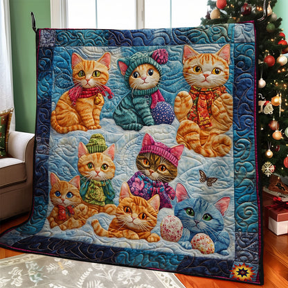 Snow Ball Playing Kitten WY1311019CL Quilt