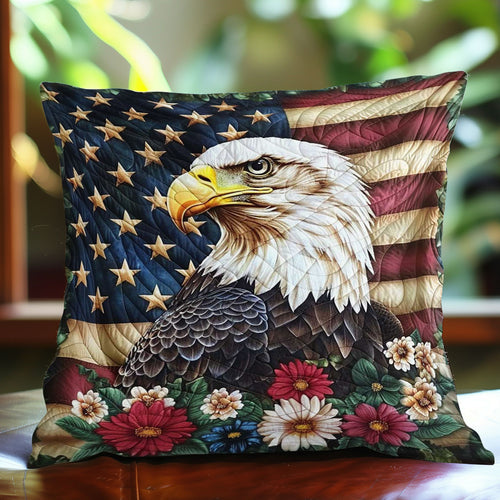 Patriotic Eagle WJ1109042CL Quilt Pillow Case