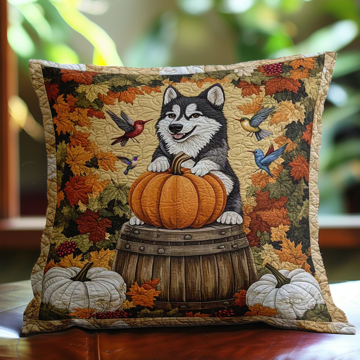 Husky Pumpkin Love WN0310111CL Quilt Pillow Case