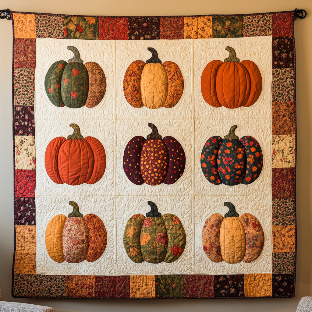 Pumpkin Lovers XR2009013CL Quilt