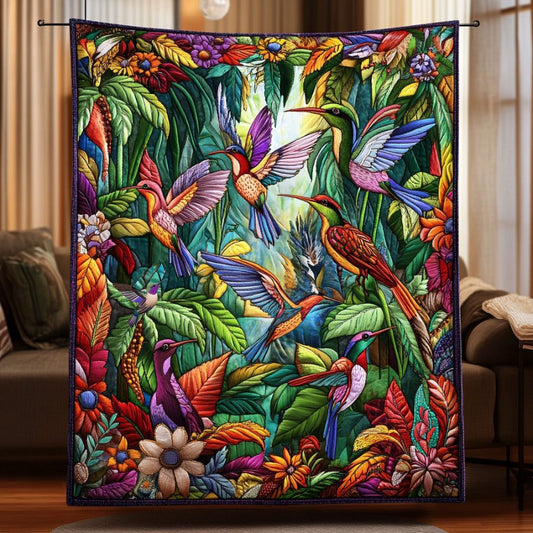 Hummingbird Tropical Forest  WU0411021CL Quilt