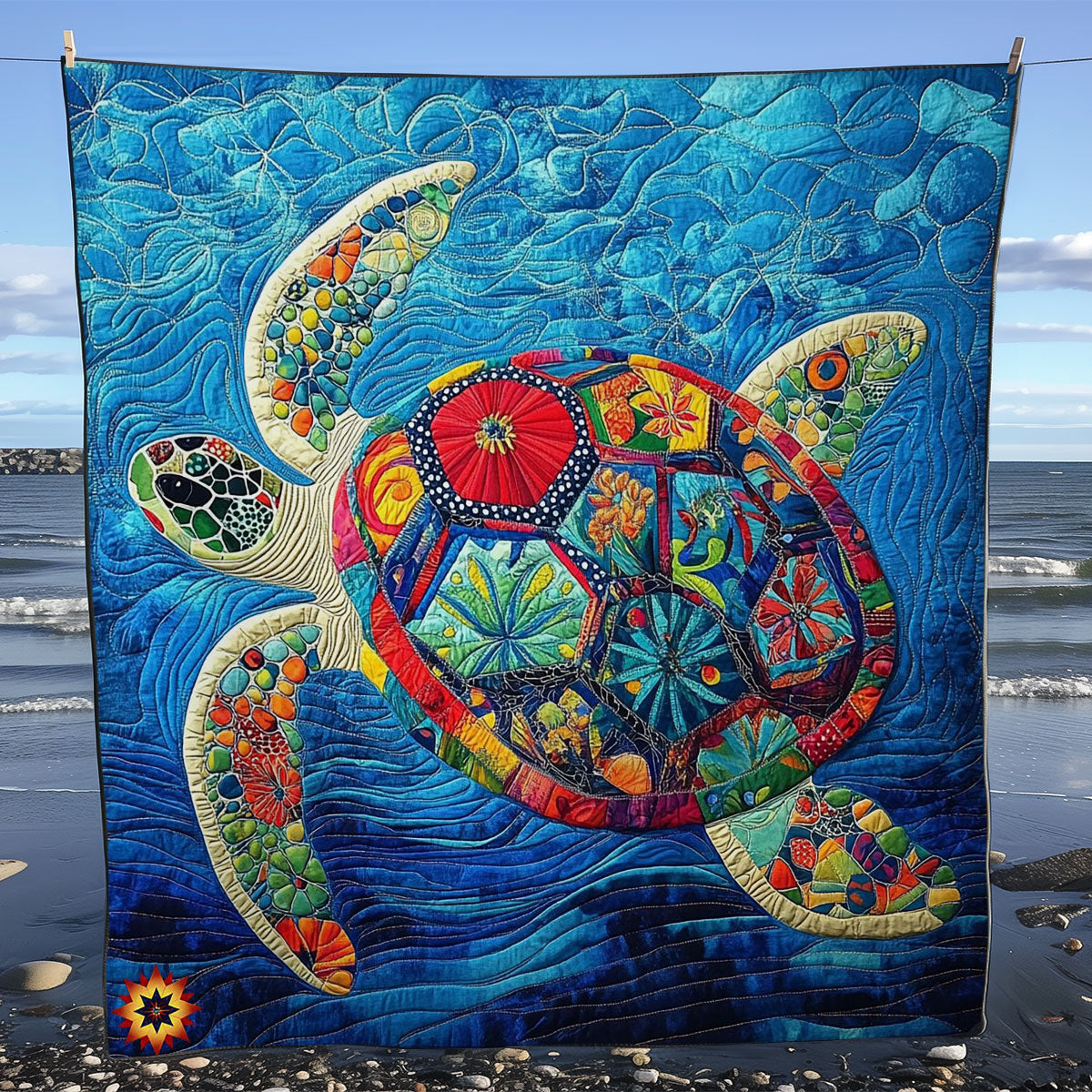 Flower Shell Turtle WY0512021CL Quilt