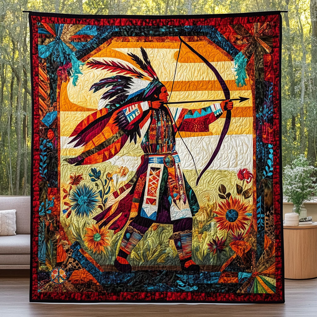 Native American Warrior WJ0712035CL Quilt