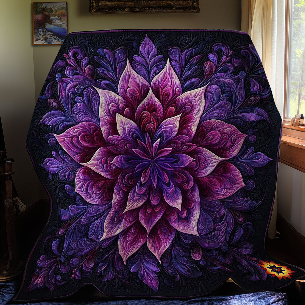 Mystic Purple Flower Bloom WY0912021CL Quilt