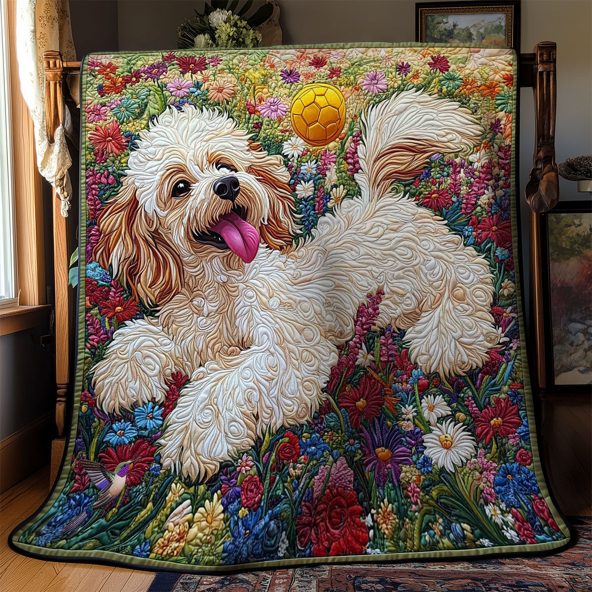Playing Cute Puppy WY0912035CL Quilt