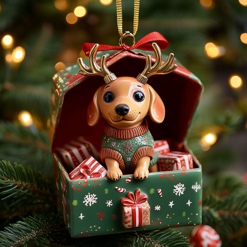 Dachshund Festive Glow WN1510032CL Christmas Ornament