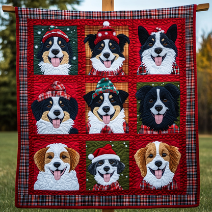 Festive Border Collie WN2009032CL Quilt
