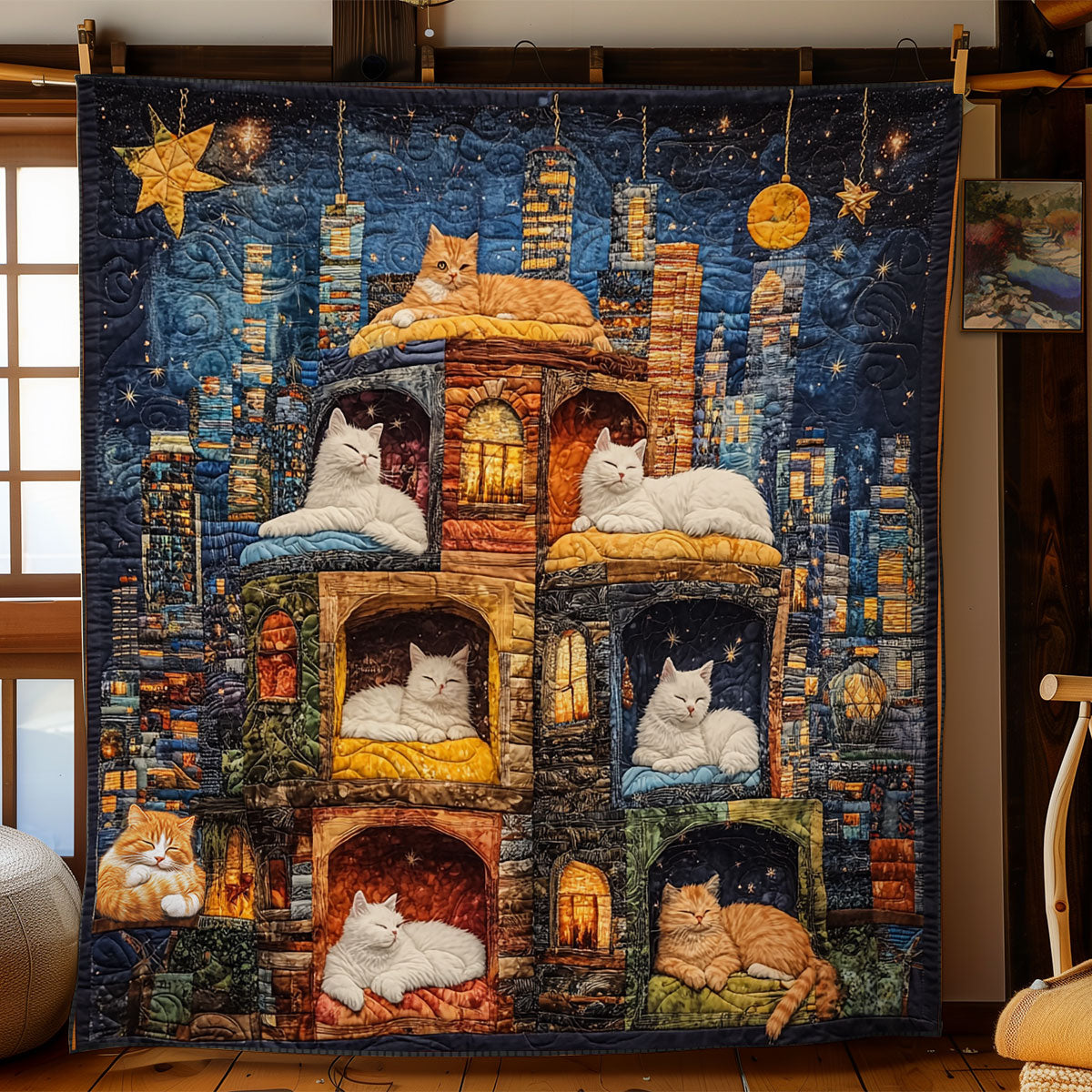 Cat House WY1811050CL Quilt