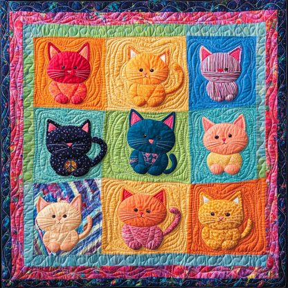 Cute Cat Play Yarn YR0711026CL Quilt