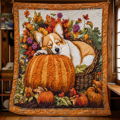 Corgi Thanksgiving WY1911081CL Quilt