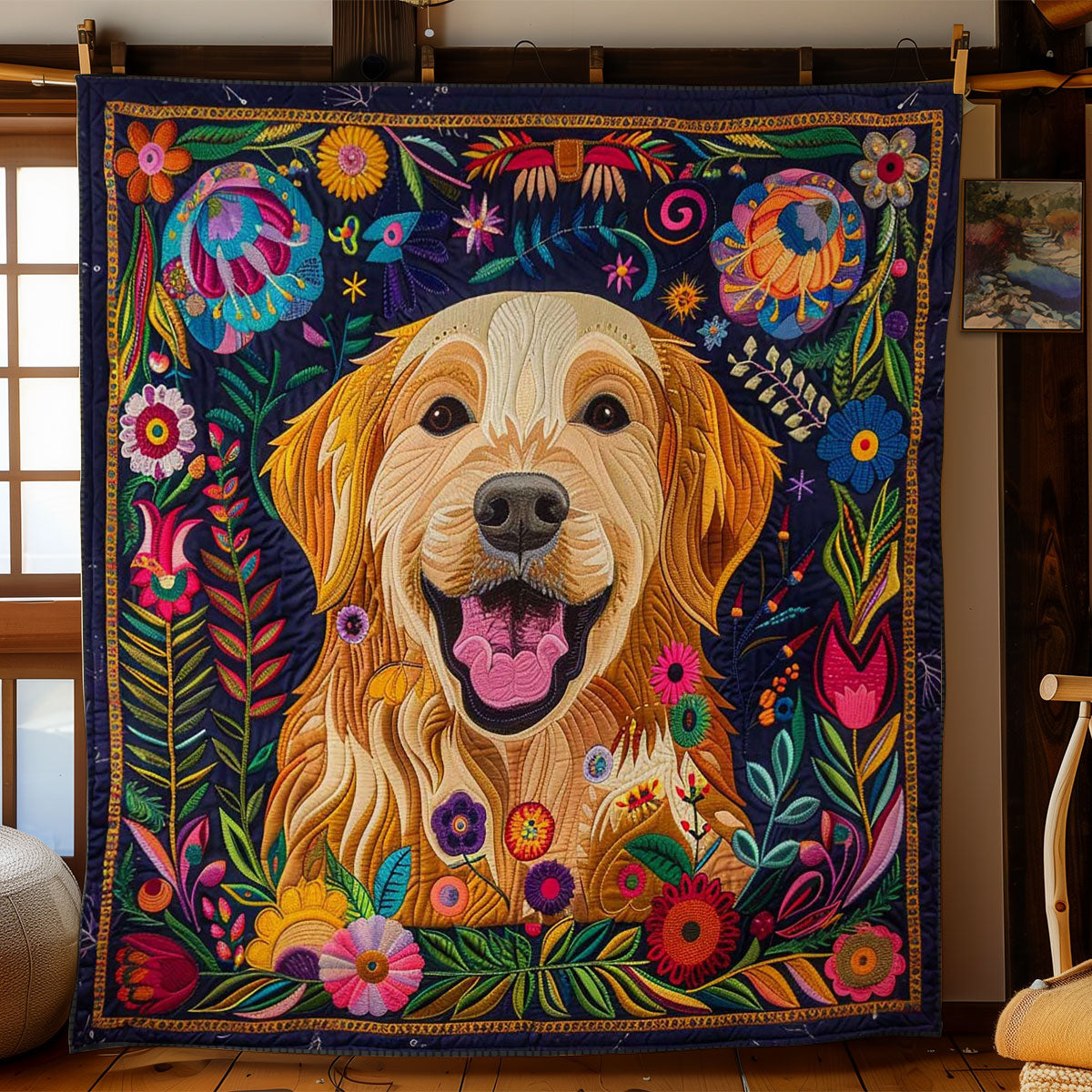 Golden Retriever's The Magician WN1210003CL Quilt