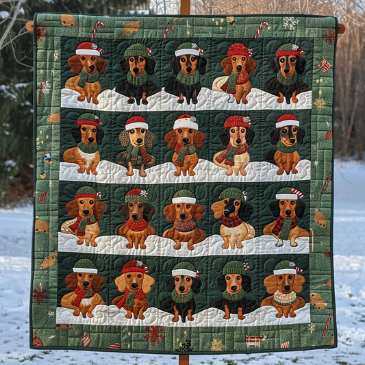 Dachshund Festivity WN1909088CL Quilt