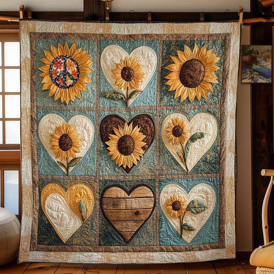 Heart Of Sunflowers WN2211016CL Quilt