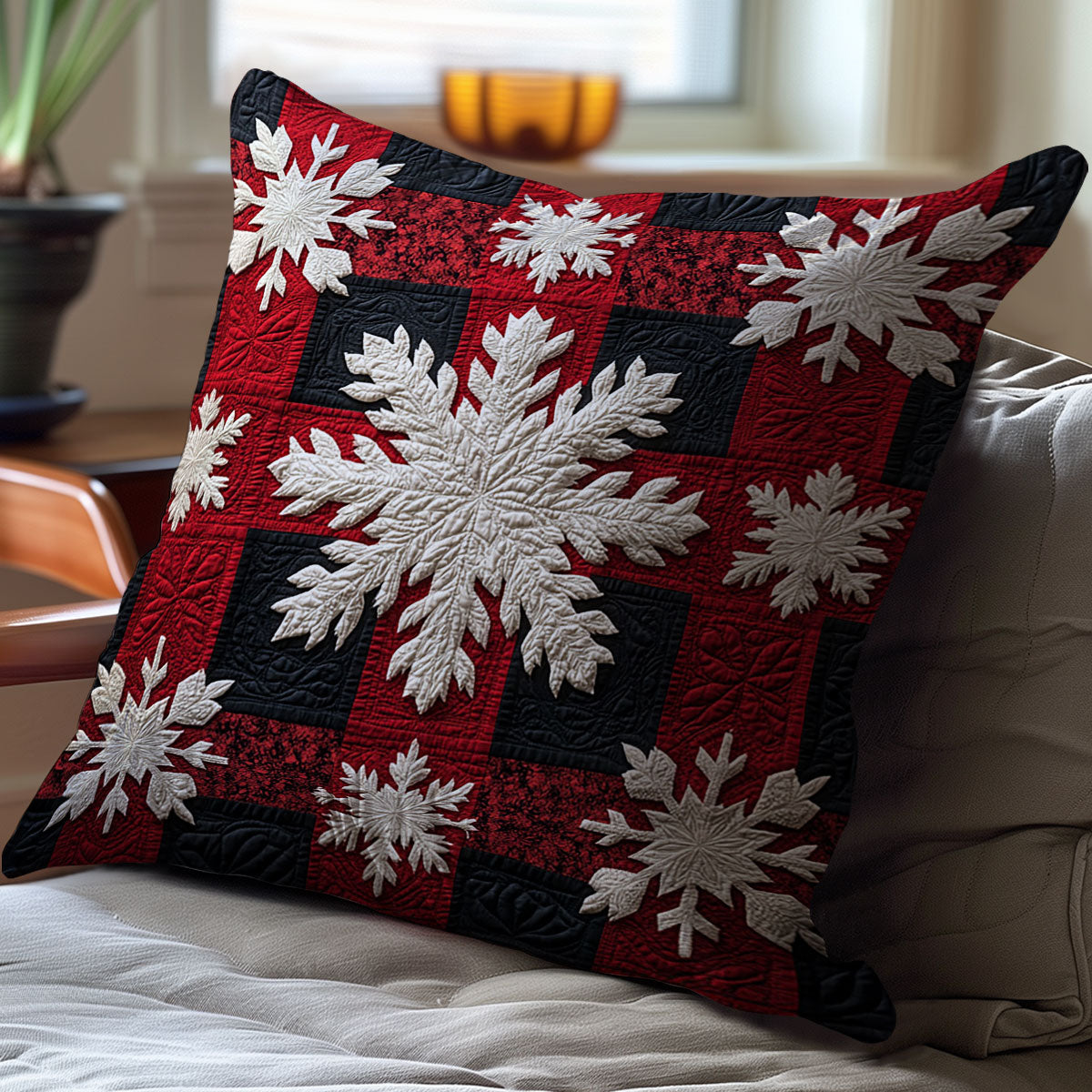 Christmas Snowflake WJ1511039CL Quilt Pillow Case