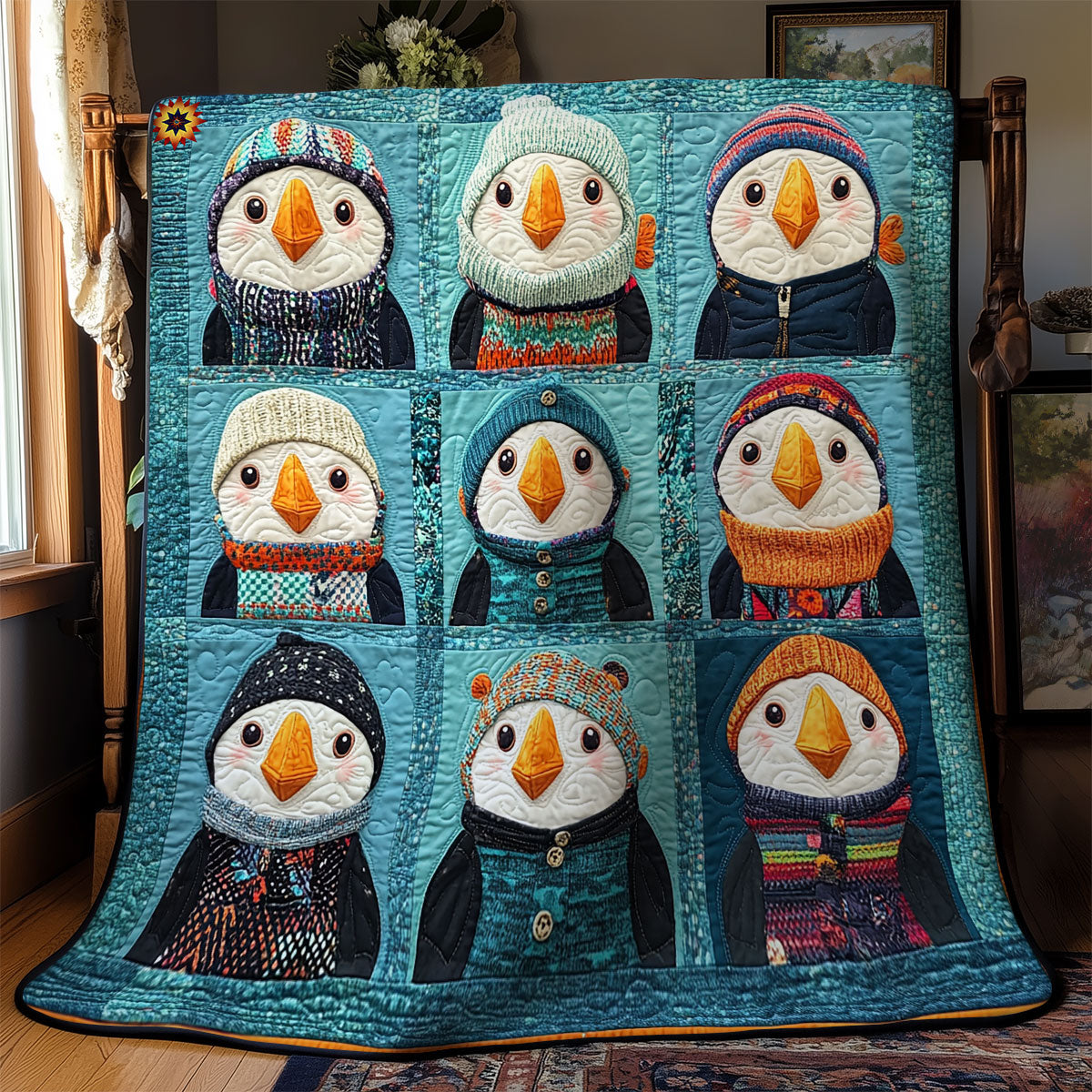 Winter Of Puffins WY1411039CL Quilt