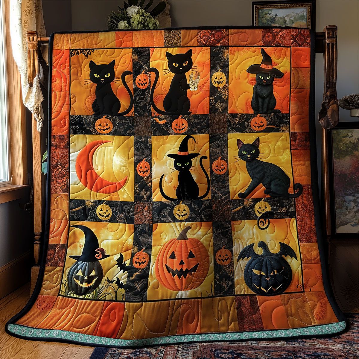 Halloween Cat Mischief WN1309056CL Quilt