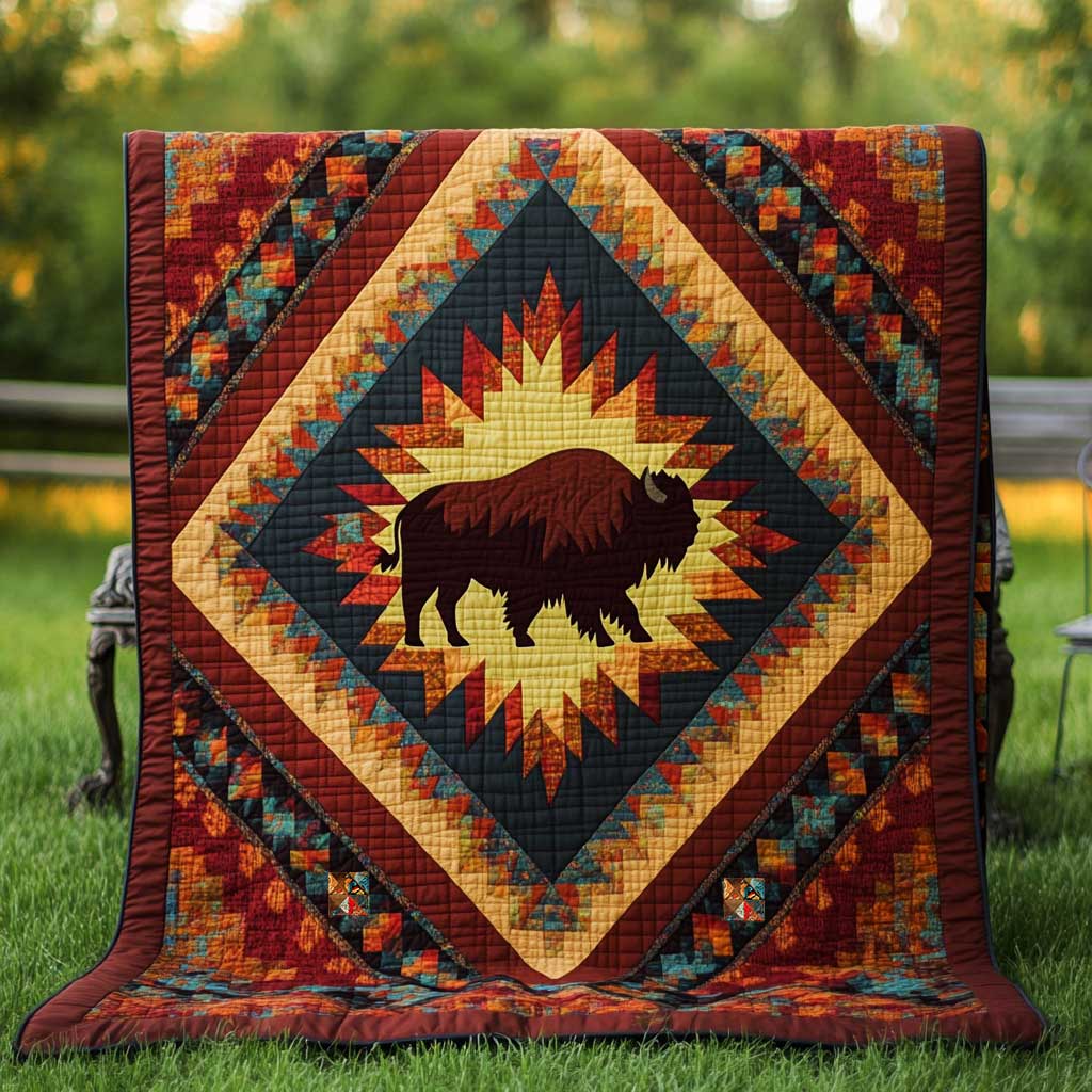 Native American Bison WJ0410009CL Quilt