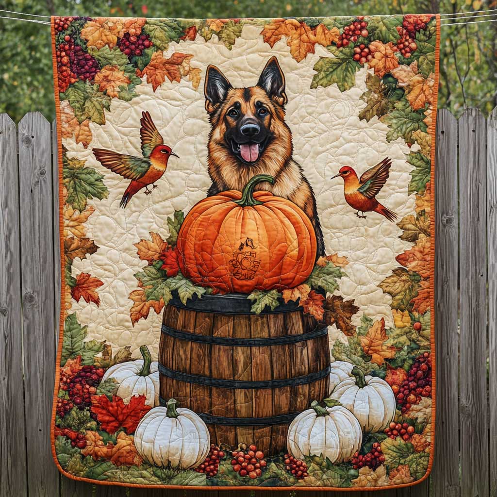 German Shepherd Pumpkin Love WN2709102CL Quilt