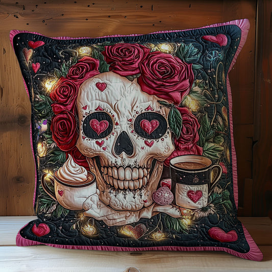 Red Rose Skull WY2501062CL Quilt Pillow Case