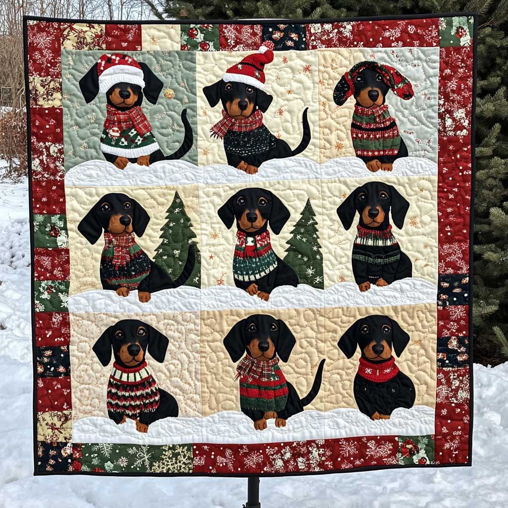 Dachshund Snowflake Fun WN2709173CL Quilt