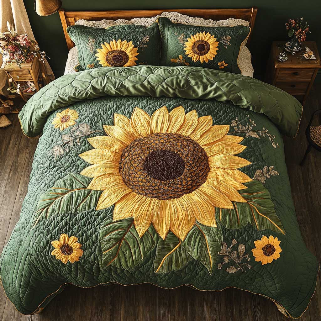 Golden Sunflower Dreams WN2001002CL Duvet Cover Set