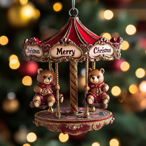 Teddy Bear Carousel LT1710031CL Christmas Ornament