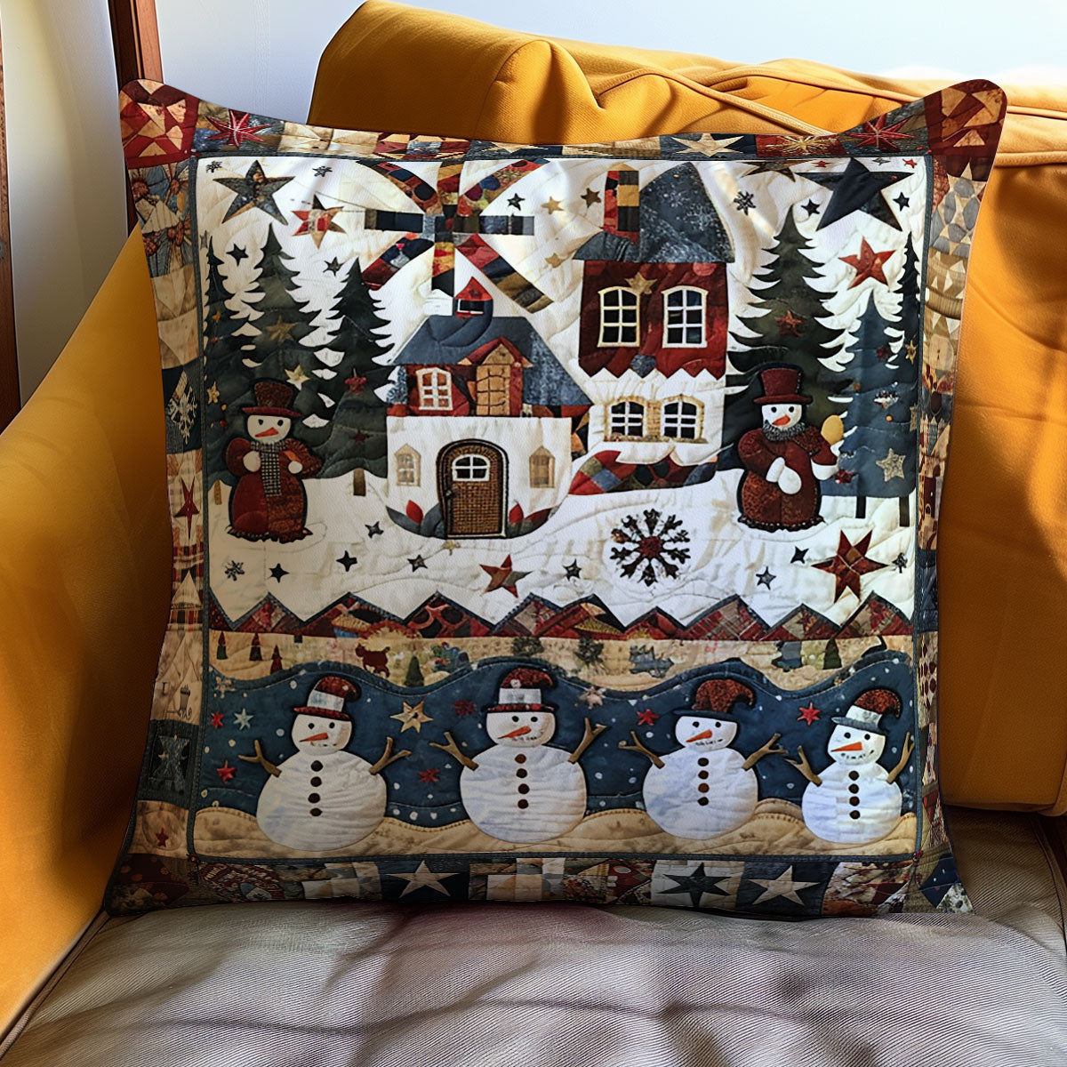 Christmas Village WJ1511040CL Quilt Pillow Case