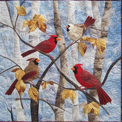 Elegant Cardinal Perch XR0108009CL Quilt