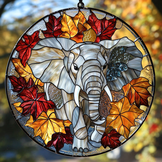 Elephant Autumn Vibes WU1601032CL Suncatcher