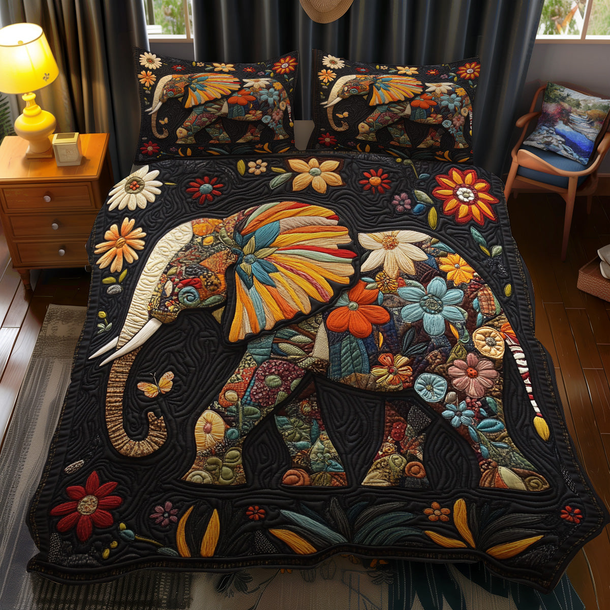 Elephant Flower YR3112015CL Duvet Cover Set