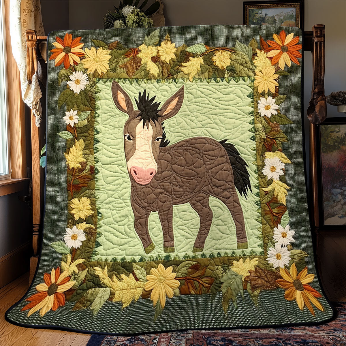 Evergreen Donkey YR0302033CL Quilt