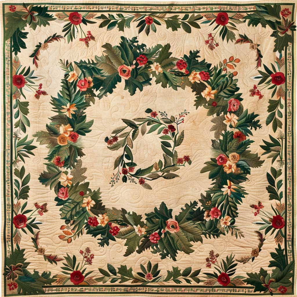 Evergreen Wreath WJ1007010CL Quilt