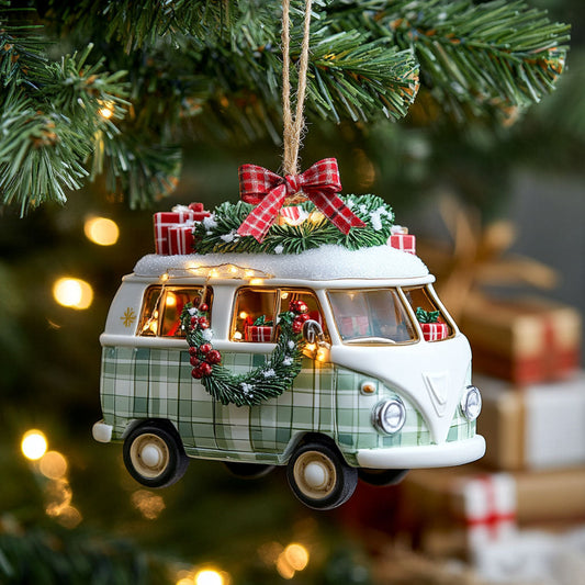 Cozy Holiday Camper Van WN0411018CL Christmas Ornament