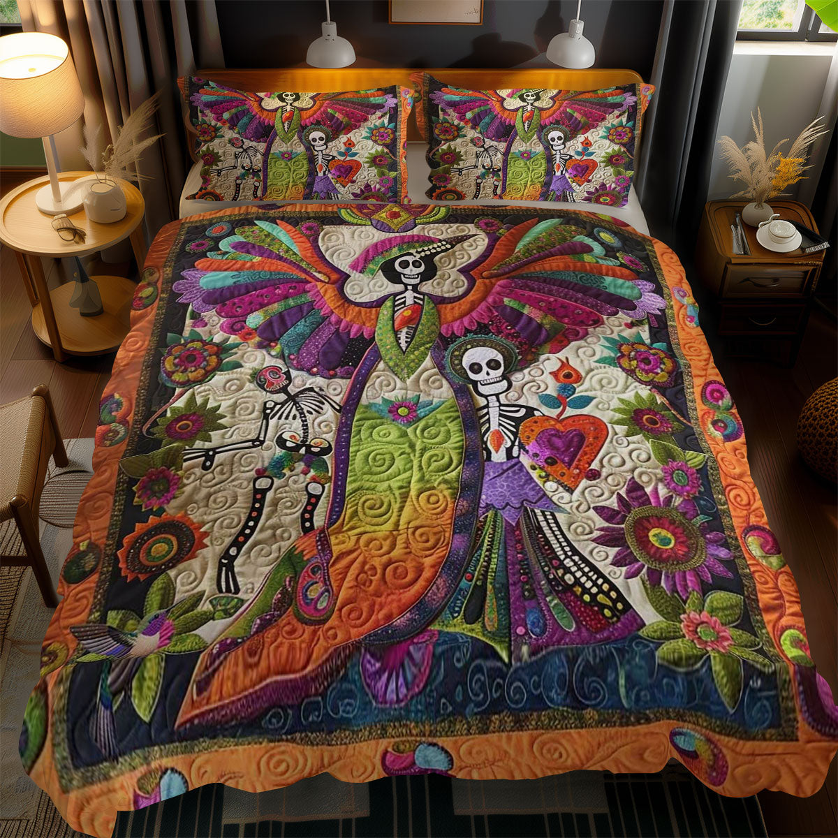 Skeleton Celebration WN2110105CL Duvet Cover Set