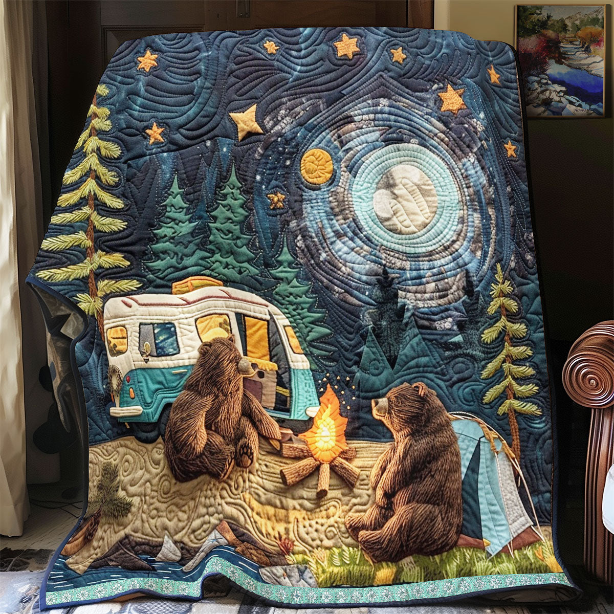 Bear Family Camping WP0609002CL Quilt