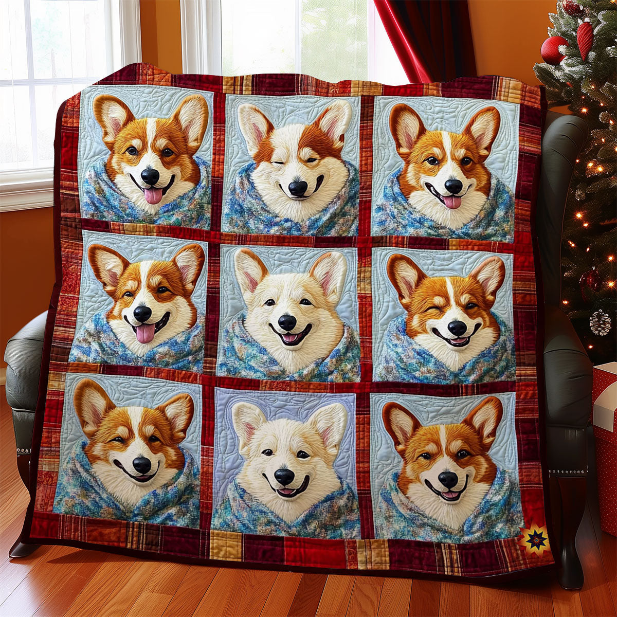 Winter Corgi WY2911040CL Quilt