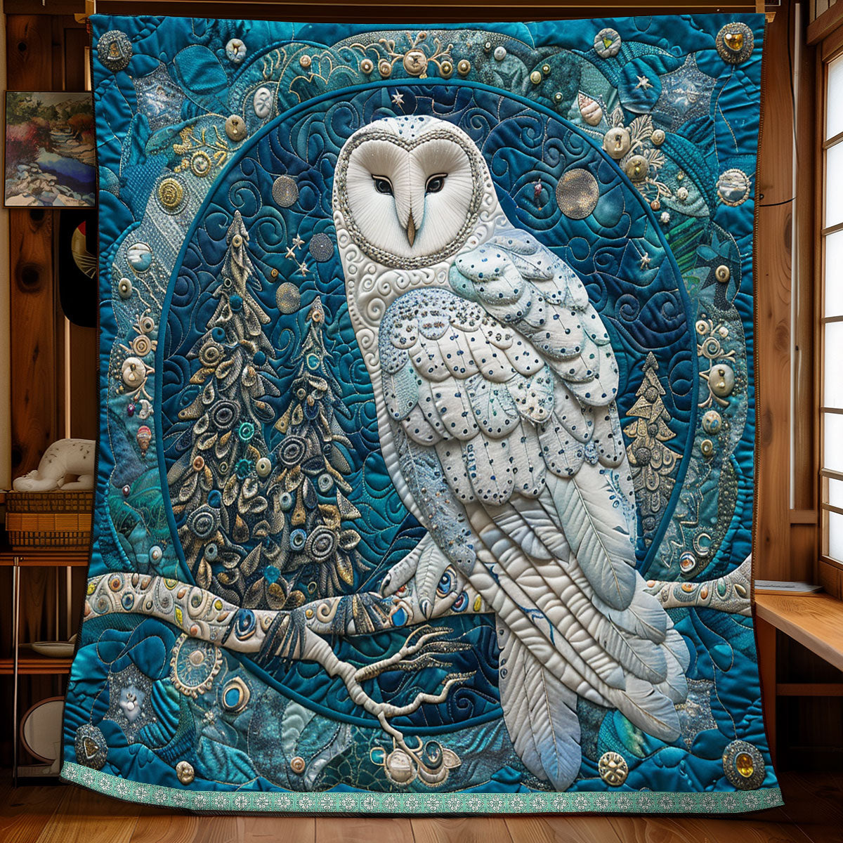 Sorcerer White Owl WP0609040CL Quilt