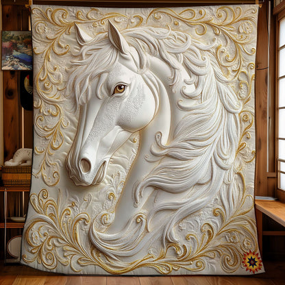 White Gold Royal Horse WY1411010CL Quilt