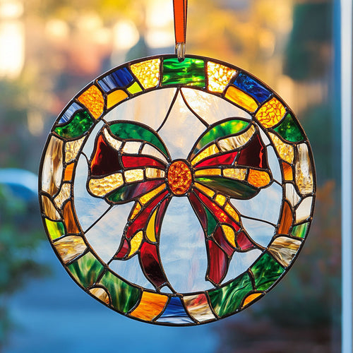 Tie Bow WJ2110041CL Stained Glass Suncatcher